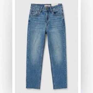 New Just USA Raw Hem Straight Leg Jeans
